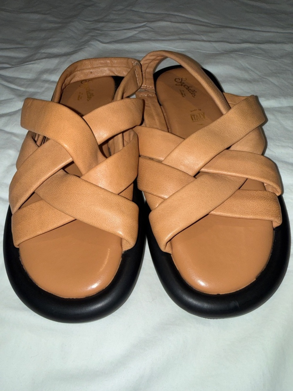 Seychelles  Anthropologie Punchline Tan Strappy Leather Sandal Size 10 BNNB
